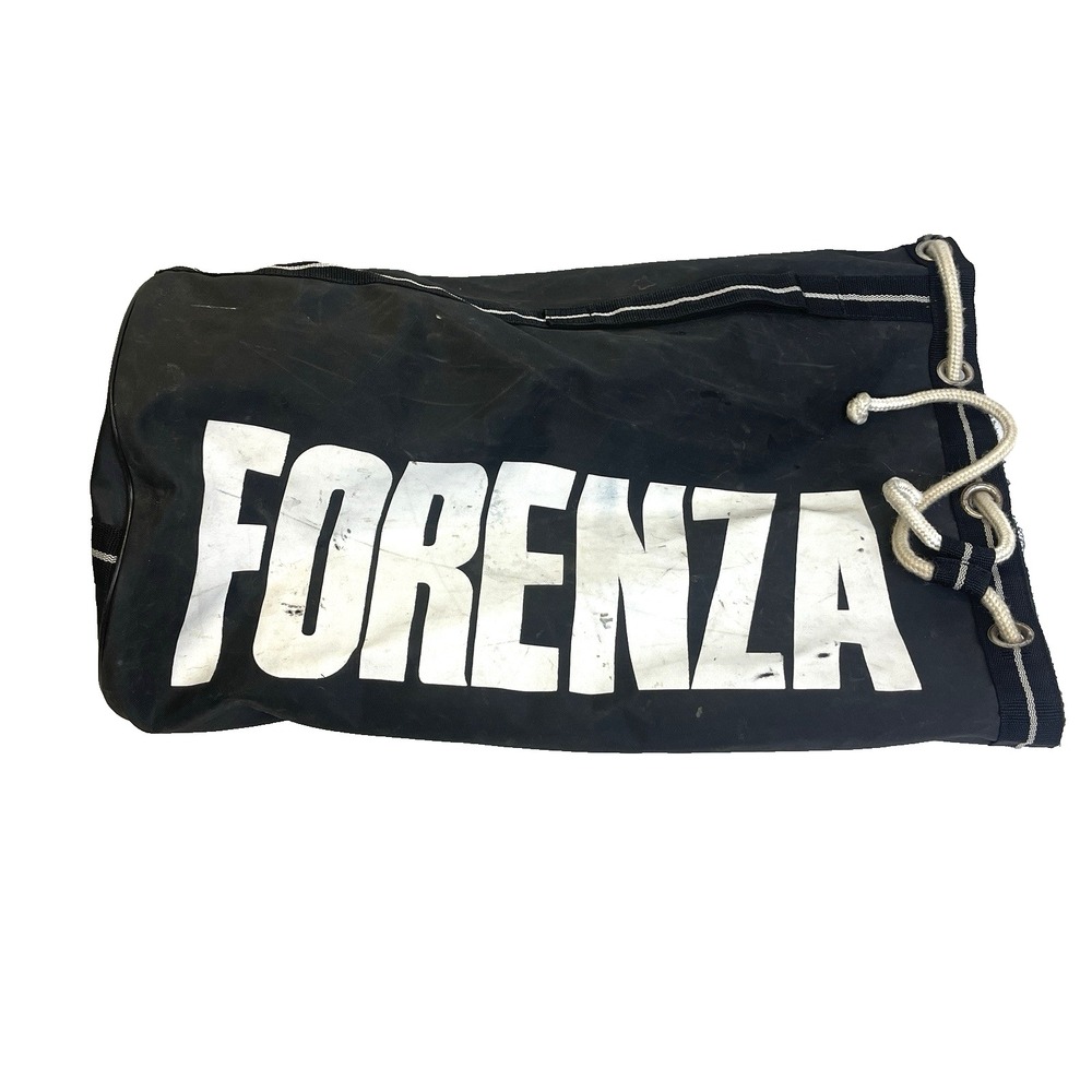 Vintage 1980s FORENZA Duffle Travel Bag Sports RETRO‎ Black 12x 24" Strong Heavy